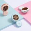 RMENST Handheld Mini Fan, Portable USB Rechargeable Small Fan, with LED Light, for Women,Travel,Outdoor (Color : Blue) view 3