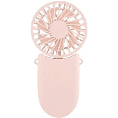 RMENST Mini Handheld Fan,Portable Foldable Fan,with 3 Speed,Personal USB Rechargeable, for Office Outdoor Sport Home (Color : Pink)