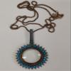 1PC Portable Fashion Necklace Reading 3X Magnifier Pendant Necklace Decorative Magnifying Glass Sweater Chain Sunflower Necklace view 2