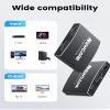 NEWCARE HDMI Splitter 1 in 2 Out, 4K@60Hz HDMI Splitter for Dual Monitors [with 3.9Ft High Speed Cable], 1x2 HDMI Splitter Switch to 2 Display Mirror/Duplicate, 1 Source to 2 Displays (4K@60Hz Black) view 2