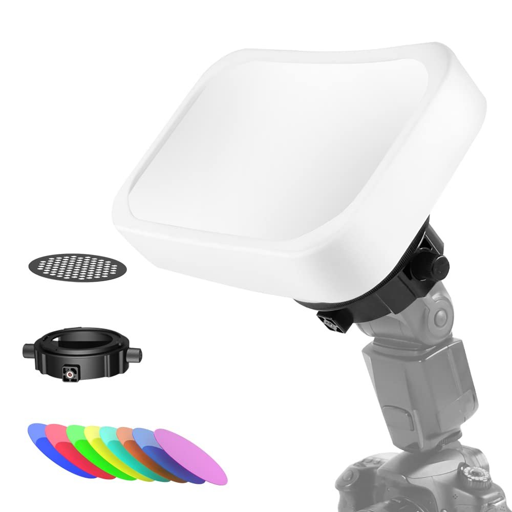 Photography Lighting Flash Diffuser Set, LENSGO Professional Flash Kit Flash Diffuser Modifier Bundle Diffusion Dome for All Square and Round Head Lights for Superior Light Control(D35)