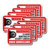 10x Video Camera Surveillance Warning Sign Pack - Home Outdoor Indoor Use Cctv Alarm Security Sticker Vinyl Waterproof Recording Alert Decal 8 view 1