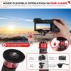 IFOOTAGE Cobra 3 Monopod with Fluid Head C180F-P + K5S, Carbon Fiber Monopod with Feet for DSLR Cameras - Canon, Nikon, Sony, Olympus, Panasonic - Maximum Height 71" - Payload 17.64Lbs/8KG view 3