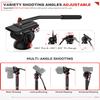 IFOOTAGE Cobra 3 Monopod with Fluid Head C180F-P + K5S, Carbon Fiber Monopod with Feet for DSLR Cameras - Canon, Nikon, Sony, Olympus, Panasonic - Maximum Height 71" - Payload 17.64Lbs/8KG view 4