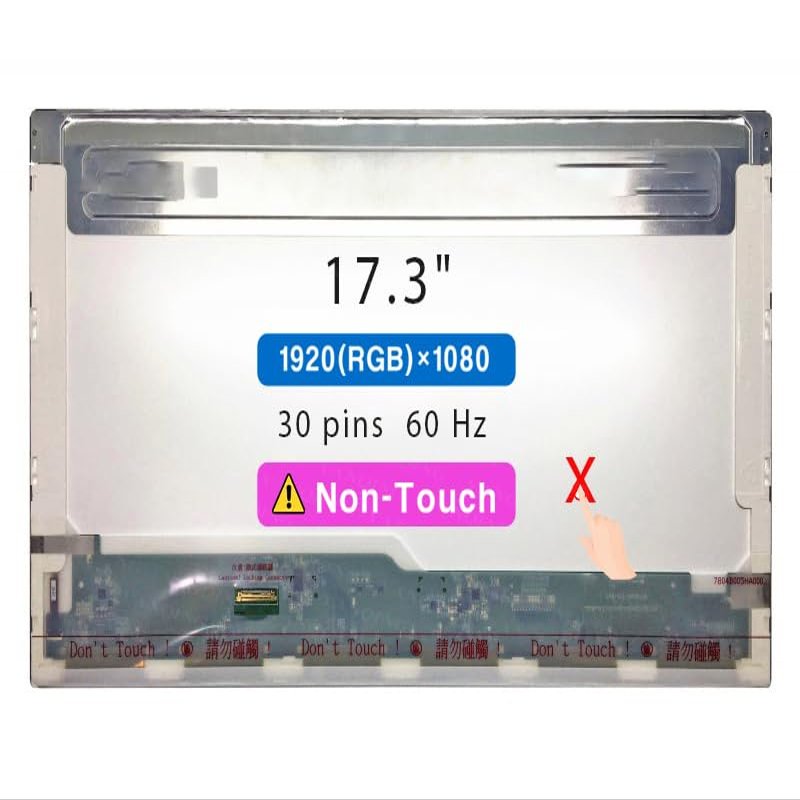 Screen Replacement for Dell Inspiron P28E 17.3" FHD 1920x1080 30 pin LCD Non-Touch Screen Display Panel