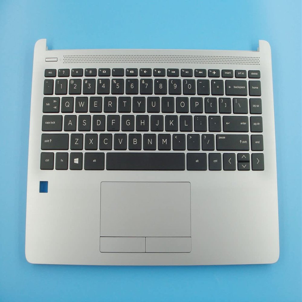 Bayjebu Replacement Parts for HP 340 348 G7 14.0" Palmrest Keyboard Bezel US Non-Backlit L81308-001 Silver
