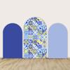 Baby Shower Arch Wall Chiara Backdrops Kids Birthday Party Decoration Blue Morocco Mediterranean Photobooth Wedding Party Background Banner Doubleside 80x160cm view 1