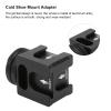Aluminium Cold Shoe Mount Plate Adapter with 4 Mounts for Microphone Cellphone Flashlight for Led Lights, Microphones, Monitors, Audio Recorder, Video Cameras view 2