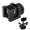 Aluminium Cold Shoe Mount Plate Adapter with 4 Mounts for Microphone Cellphone Flashlight for Led Lights, Microphones, Monitors, Audio Recorder, Video Cameras view 3