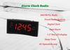 HANNLOMAX HX-151CR Alarm Clock Radio, PLL AM/FM Radio, Dual Alarm, 1.2" Red LED Display, AC Operation only. (Black) view 2