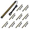10-Pack CRST Heavy Duty Surge Protector Power Strip Wide Spaced 12-Outlet 15 Feet Long Extension Cord with Mounting Brackets 15A Circuit Breaker 1800 Joules view 1