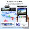 AZDOME M550 Pro 5G WiFi 3 Channel Dash Cam Built-in GPS, 4K Dual Dash Camera Front and Rear with 64GB Card, 2.5K+1080P+1080P Triple Car Camera, 3.19" IPS Screen, IR Night Vision, 24H Parking Mode view 3
