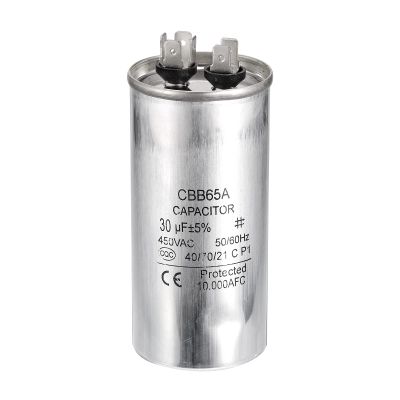 PATIKIL 30uF 30MDF 450V AC Fan Start Capacitor, CBB65 Circular Run Capacitor for AC Motor Run Air Conditioner Cool Heat Pump Condenser Straight