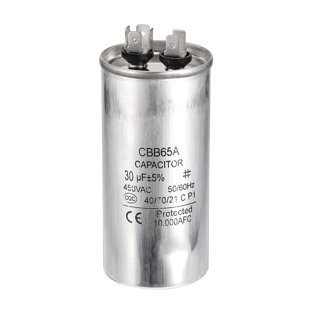 PATIKIL 30uF 30MDF 450V AC Fan Start Capacitor, CBB65 Circular Run Capacitor for AC Motor Run Air Conditioner Cool Heat Pump Condenser Straight