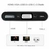 1 * 5 in 1 Adapter Converter Hub, Type C to HDMI/VGA/USB Audio/USB-C PD Port Adapter Converter Hub Typec Hdmi+Vga+Audio+USB+PD Accessory view 4