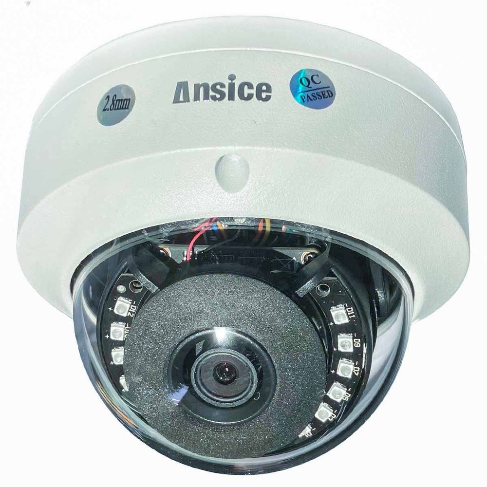ansice Vandal-Proof 4MP POE IP Camera 2.8mm Optical Lens Metal Dome Security Camcorder Warning Alarm POE 4.0MP Video Baby Monitor for Digital Surveillance TV System Recorder IR LED Lamp Waterproof