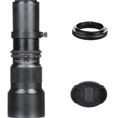 500mm/1000mm f/8 Manual Telephoto Lens + Tripod + SLR Backpack for Nikon D500, D600, D700, D750, D800, D810, D850, D3300, D3400, D5300, D5500, D5600, D7000, D7100, D7200, D7500 Digital SLR