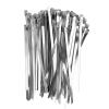 100Pcs Cable Tie Stainless Steel Hose Cable Tie Self Locking Set Kit Wire Management Accessory for Home Office Shed Garage (Type A) view 1