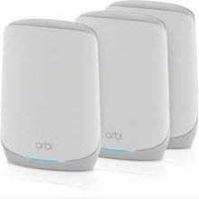 Netgear Orbi RBK763-100NAR AX5400 Tri-band WiFi 6 Mesh System, 5.4Gbps, Router and 2 Satellites (Renewed)