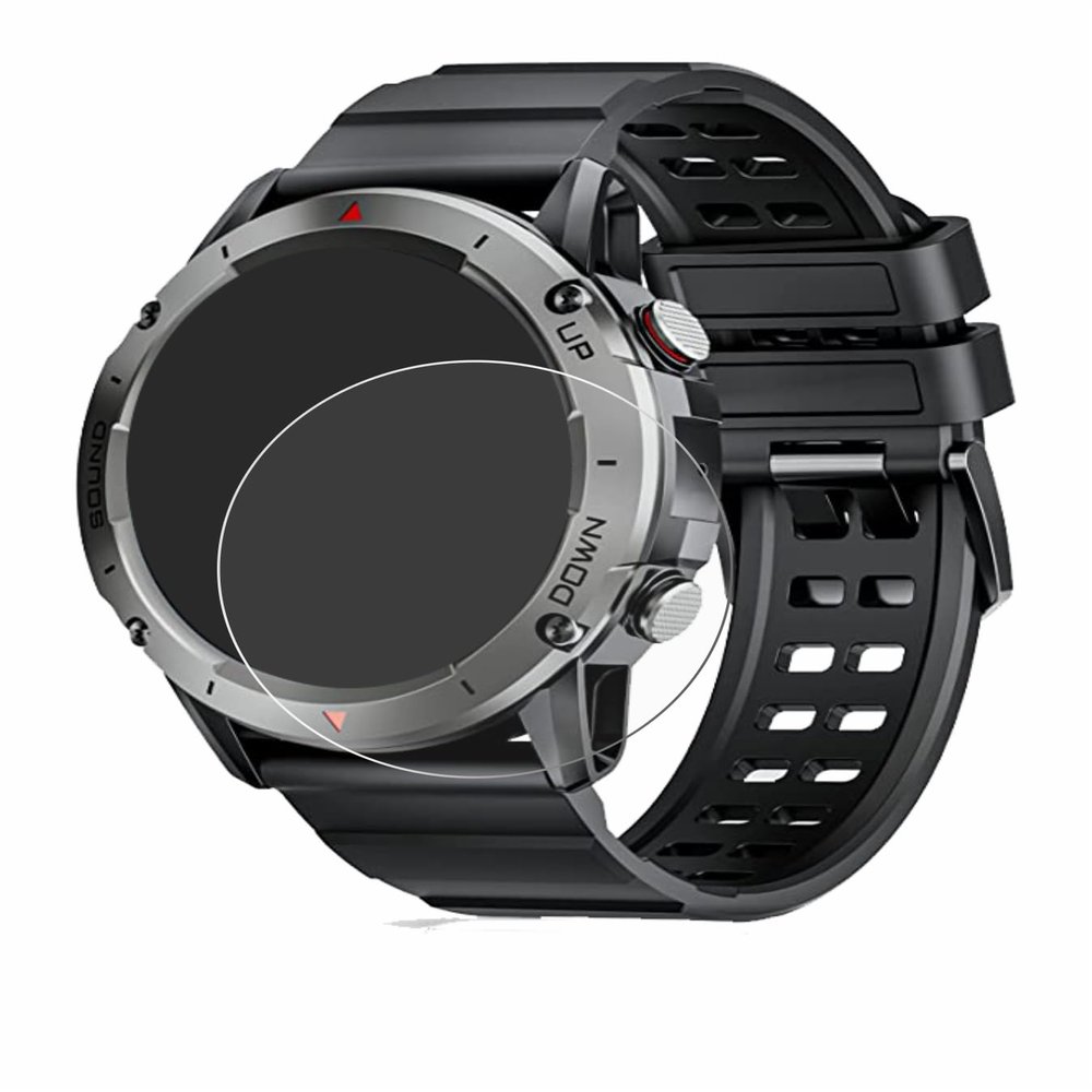 upscreen Scratch Shield Screen Protector compatible with Pasonomi Smartwatch (50mm) - HD-Clear, Anti-Fingerprint