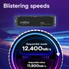 Crucial T700 PCIe Gen5 NVMe 1TB SSD, Up to 11,700MB/s, Intel & Ryzen Compatible, for Hardcore Gaming & High-Speed Storage, Solid State Drive  CT1000T700SSD3 view 2