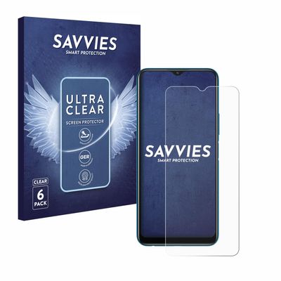 savvies Screen Protector Compatible with Vivo Y12s Protection Film Clear 6-Pack