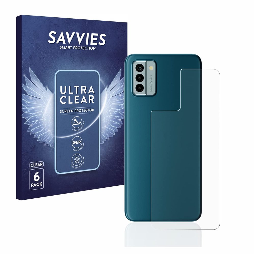 savvies Screen Protector Compatible with Nokia G22 (Back) Protection Film Clear 6-Pack