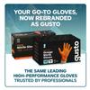 GUSTO [Case of 1000 8 Mil Disposable Orange Nitrile Gloves HEAVY DUTY, Industrial, Diamond Texture - X-Large (Formerly Comfy Package) view 2