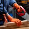 GUSTO [Case of 1000 8 Mil Disposable Orange Nitrile Gloves HEAVY DUTY, Industrial, Diamond Texture - X-Large (Formerly Comfy Package) view 4