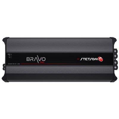 Stetsom Bravo Full 12000 1 Ohm Mono Car Amplifier, 12000.1 12K Watts RMS, 1 Stable Car Audio, HD Sound Quality, Crossover & Bass Boost, Car Stereo Speaker Subwoofer MD, Smart Coolers