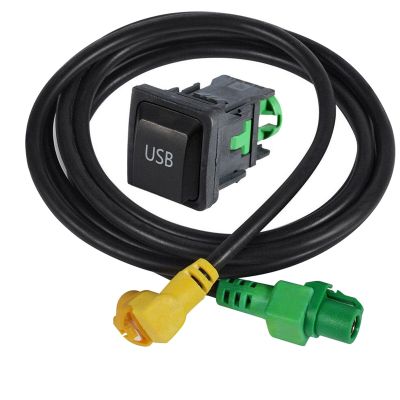 Black USB Car Switch Socket with Cable Accessory for RCD510 RCD310 for VW for Golf/for GTI/R MK5 MK6 for Jetta