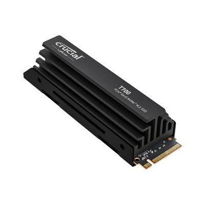 Crucial T700 PCIe Gen5 NVMe 4TB SSD with Heatsink, Up to 12,400MB/s, TLC NAND, Intel & Ryzen Compatible, for Hardcore Gaming & High-Speed Storage, Solid State Drive  CT4000T700SSD5