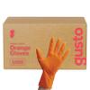 GUSTO [Case of 1000 8 Mil Disposable Orange Nitrile Gloves HEAVY DUTY, Industrial, Diamond Texture - Large (Formerly Comfy Package) view 1