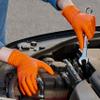 GUSTO [Case of 1000 8 Mil Disposable Orange Nitrile Gloves HEAVY DUTY, Industrial, Diamond Texture - Large (Formerly Comfy Package) view 3
