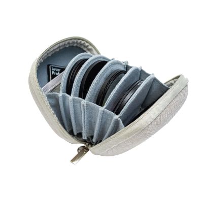 MOOKEENONE 8-Pocket Camera Filter Bag Up to 95mm, Water Resistant Dustproof Filter Carrying Case for Photography Filter Round Filter