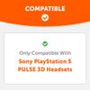 WC Freeze Pulse 3D - Cooling Gel Earpads Compatible with Sony PS5 Pulse 3D, Made by Wicked Cushions | Thicker Cushion & Wider Opening | 90's White view 2