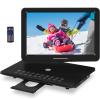19.6" Portable DVD Player with 17.1" HD Swivel Screen, 4H Rechargeable Battery, Support USB/SD Card/Discs/Sync TV, Dual Stereo Speakers, Last Memory, Car Charger, Remote Control, Black view 1