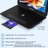 19.6" Portable DVD Player with 17.1" HD Swivel Screen, 4H Rechargeable Battery, Support USB/SD Card/Discs/Sync TV, Dual Stereo Speakers, Last Memory, Car Charger, Remote Control, Black view 3