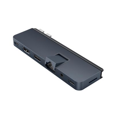 HyperDrive Duo PRO 7in2 USB-C Hub Multiport Adapter for MacBook/iPad/PC/Chromebook  4K HDMI 60Hz HDR Support, Gigabit Ethernet, USB4/Thunderbolt 4, 10Gbps USB-C & USB-A, MicroSD