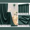 10ftx10ft Blackish Green Polyester Curtain Drapes 5X10ft 2 Panels Photography Backdrop Drapes for Wedding Reception Home Decoration view 2