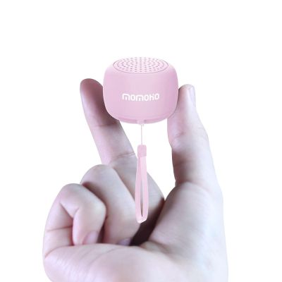 MOMOHO Mini Bluetooth Speaker Wireless Tiny Bluetooth Speaker with Built in Mic,TWS Portable for Travel Party Gift Outdoor Laptop (Pink)