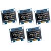 Hosyond 5 Pcs 1.3 Inch IIC I2C OLED Display Module 128x64 Pixel SH1106 Screen Module Compatible with Arduino/Raspberry Pi (White) view 1