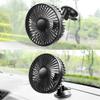 gofidin 12V/24V Mini Car Fan ABS Black Auto Single Head Fan USB Universal Car Fan Suction Cup 360 degree Cooling Fan view 2
