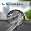 gofidin 12V/24V Mini Car Fan ABS Black Auto Single Head Fan USB Universal Car Fan Suction Cup 360 degree Cooling Fan view 3