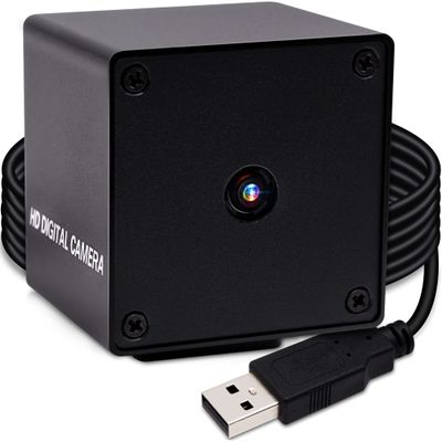 ELP 48MP Autofocus USB Camera with Metal Case for Computer Wide Angle 70degree No Distortion Lens Webcam Mini UVC USB2.0 PC Camera CCTV Video Industrial Lightburn Camera for Raspberry pi Jetson Nano