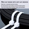 500PCS 8 inch zip ties clear, 40lb Strength, width 0.14 inches UV Resistant Strong Nylon Cable Ties,Nylon Cable Wire Ties,Heavy Duty White, for Indoor electrical ties,white zip ties view 2