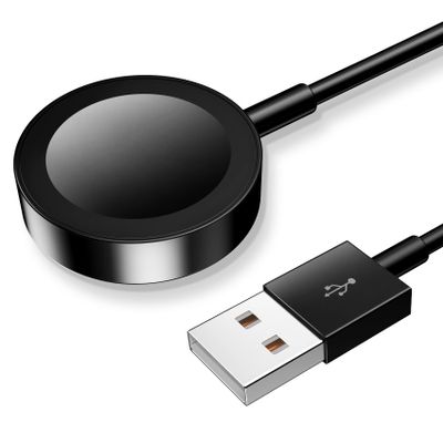   for Apple Watch Charger Magnetic Fast Charging Cable [Portable] Magnetic Wireless Charging Compatible with iWatch Series Ultra/10/9/8/7/6/SE/SE2/5/4/3-[1.6FT] Black