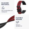 kwmobile Strap Compatible with Garmin Forerunner 55 Strap - Replacement Silicone Watch Band - Red/Black view 3
