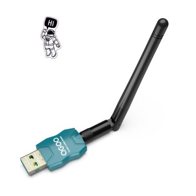 Class 1 Long Range Bluetooth Adapter for PC, QGOO USB Bluetooth Adapter for PC 5.3+EDR, Dongle Receiver Support Windows10/8.1/8/7green-225