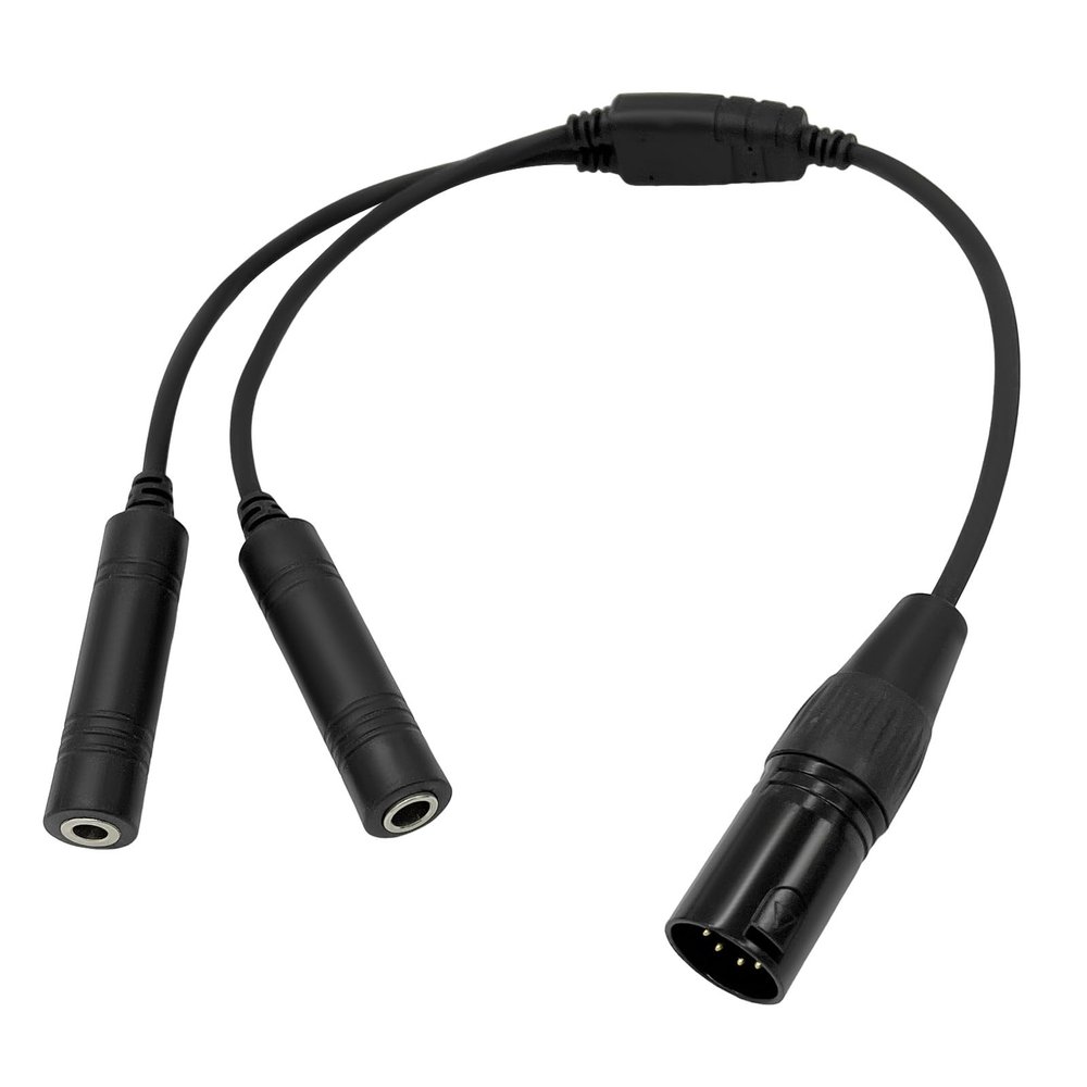 JUYODE Airbus 5 Pin XLR General Aviation Headset Adapter to GA Dual Plug Connector Pilot Aircraft Airplane PJ-068 PJ-055 Fixed Wing for Bose Headphones Converter Extension Cable